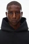 alexander wang hoodie in dense fleece black