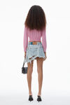 alexander wang 超细美利奴羊毛徽标短款开衫 candy pink