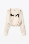 alexander wang chemise boutonnée superposée en charmeuse de soie ivory