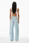 alexander wang balloon denim jean with detached waistband bleach