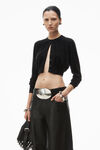 Alexander Wang black custom 3d-molded spike cardigan