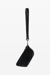 Alexander Wang black coin purse in crackle patent leather