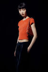 Alexander Wang fiery red roz wallet with crossbody strap in leather