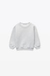 alexander wang essential毛圈布增塑溶胶印花运动衫 light heather grey