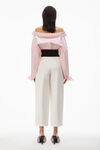 alexander wang carrot leg trouser in cotton tailoring snow white