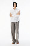 Alexander Wang white white cotton slashed sleeve shirt