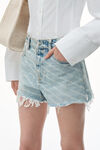 alexander wang bite logo short in pebble bleach  pebble bleach