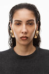 alexander wang logo plaque earring pv gold