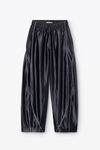 Alexander Wang navy grey oversize trackpants in satin faille jersey