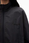 alexander wang 尼龙条纹教练运动夹克 midnight