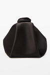 alexander wang scrunchie 缎面迷你手袋 black