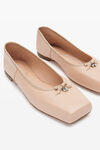 alexander wang billie flat in capretto peachy nude