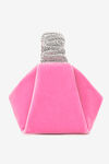 alexander wang scrunchie mini bag in velvet crystal lipstick pink