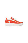 Alexander Wang white/red baskets en cuir grainé effet 3d