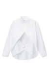 Alexander Wang white exaggerated split front shirt