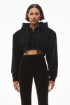 alexander wang flared pant in velour black