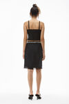 alexander wang lace slip skirt in active stretch lycra black