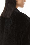 alexander wang 短款卷边礼服外套中长款 black