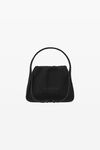 alexander wang ryan small bag in metallic rib knit black