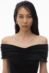 Alexander Wang black off-shoulder ruched dress