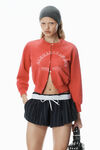Alexander Wang sunfade bombshell shrunken cotton terry cardigan