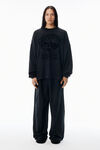 Alexander Wang washed black washed black waffle jersey long sleeve tee