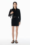 Alexander Wang washed black cardigan noir en maille chenille en coton mélangé