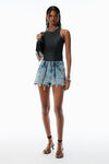 Alexander Wang light powder blue blue double-layer skort with hardware