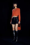 Alexander Wang fiery red roz wallet with crossbody strap in leather