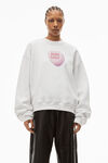 alexander wang suga baby 毛圈布圆领运动衫 bright white
