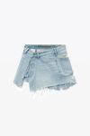 Alexander Wang light bleach deconstructed mini skirt in cotton