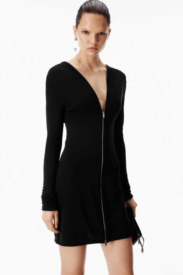 alexander wang ruched zipper dress Alexander Wang Women's Zipper Tee Dress White