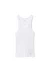 Alexander Wang white crystal hotfix racer tank
