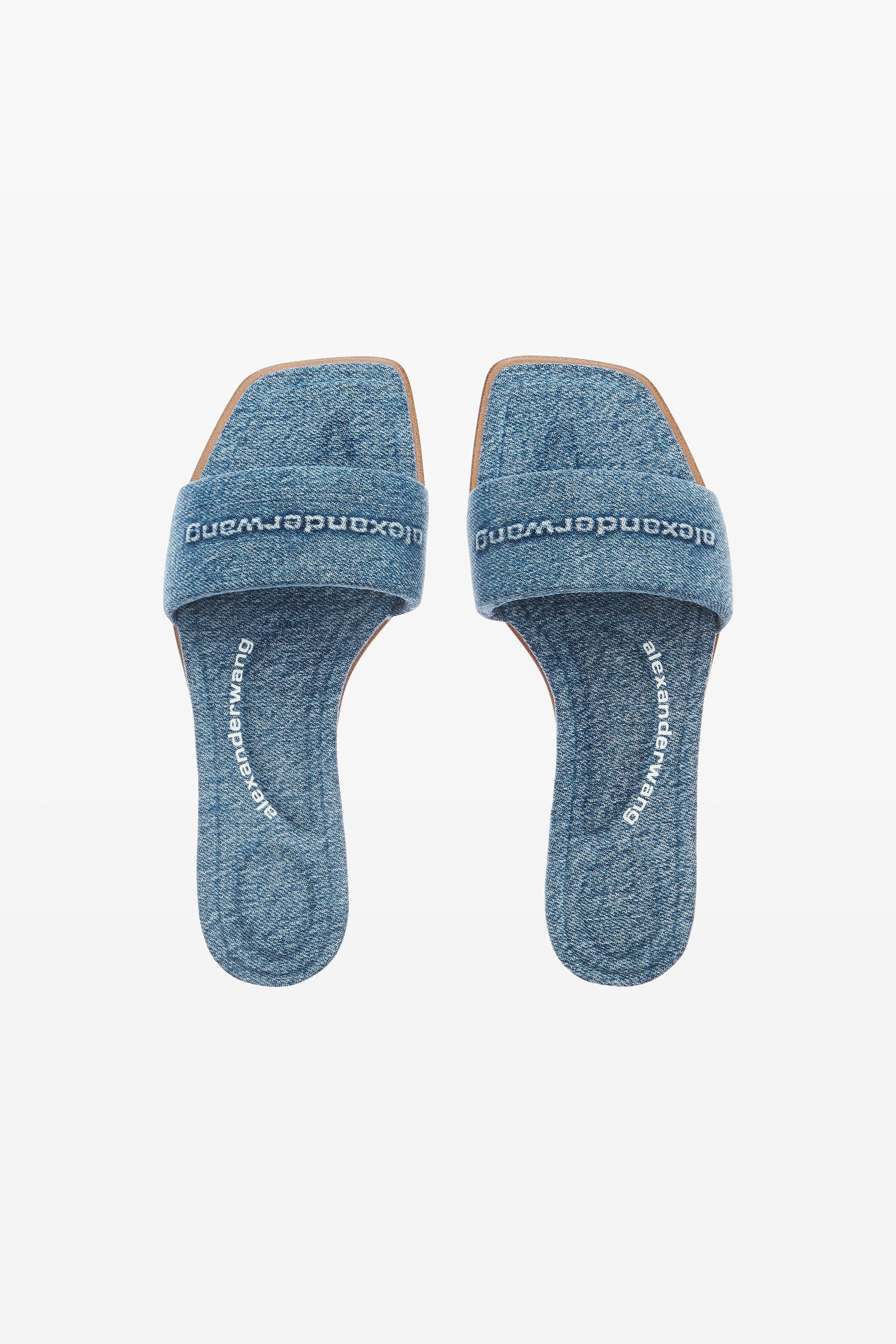 サンダル・ミュール Alexander Wang SLIPPER (30125M014 001) Alexander Wang Black leather Rexa slippers (30125M014 001