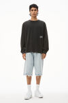 alexander wang アシッドウォッシュジャージー ロングスリーブtシャツ acid black