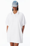 Alexander Wang white relaxed polo cotton minidress