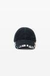 Alexander Wang washed black 黑色涂鸦徽标棒球帽