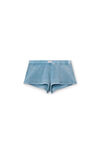 boy short in waffle-knit cotton stretch