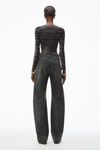 Alexander Wang eiffel tower digital animal-print crewneck cardigan in chenille