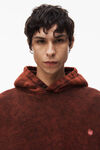 alexander wang puff hooded sweatshirt in terry acid apple