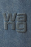 alexander wang puff logo tee in cotton jersey motor grey