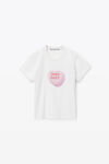 alexander wang suga baby 密织平纹针织紧身 t 恤 bright white