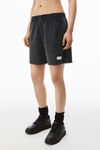 Alexander Wang washed black relaxed-fit shorts in heavy cotton jersey