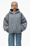 Alexander Wang black unisex reversible raglan hoodie