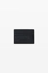 alexander wang card case in crackle patent  black