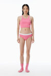 Alexander Wang lotus pink 粉色经典罗纹棉工字背心