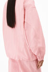 alexander wang 皱褶尼龙烫钻运动夹克 light pink
