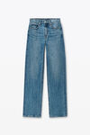 Alexander Wang vintage light indigo ez mid-rise jeans with logo pocket