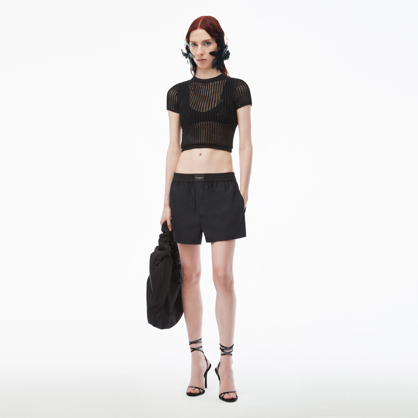 Alexander Wang Classic Boxer Short In Cotton In Black