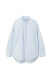Alexander Wang oxford blue/white コットンオックスフォード オーバーサイズシャツ